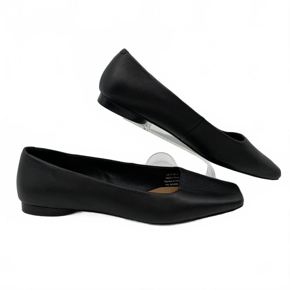 & Other Stories Black Square Toe Flats | Womens 9